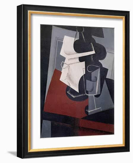 Still Life on a Table, 1916 (Oil on Canvas)-Juan Gris-Framed Giclee Print