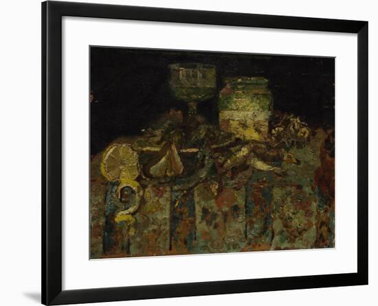 Still Life: Oysters, Fish, C. 1880-Adolphe-Thomas-Joseph Monticelli-Framed Giclee Print