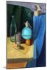 Still Life Painting of Bottles, Box, Grapes, Tin, Spray and Mandarin-Motorspirit-Mounted Art Print