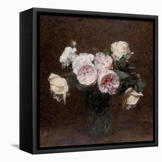 Still Life: Pink, White and Yellow Roses, 1894-Ignace Henri Jean Fantin-Latour-Framed Premier Image Canvas