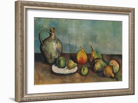 'Still life, pitcher and fruit', 1894-Paul Cezanne-Framed Giclee Print