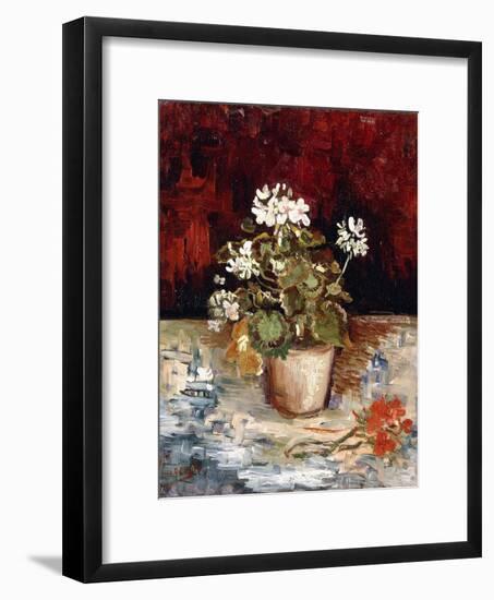 Still-Life Pot of Geraniums, 1886-Vincent van Gogh-Framed Giclee Print