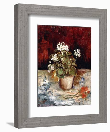 Still-Life Pot of Geraniums, 1886-Vincent van Gogh-Framed Giclee Print