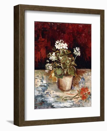 Still-Life Pot of Geraniums, 1886-Vincent van Gogh-Framed Giclee Print