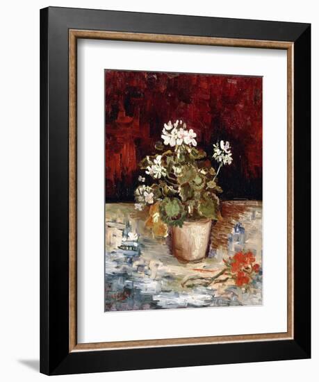 Still-Life Pot of Geraniums, 1886-Vincent van Gogh-Framed Giclee Print