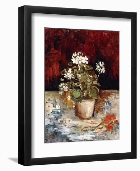 Still-Life Pot of Geraniums, 1886-Vincent van Gogh-Framed Giclee Print