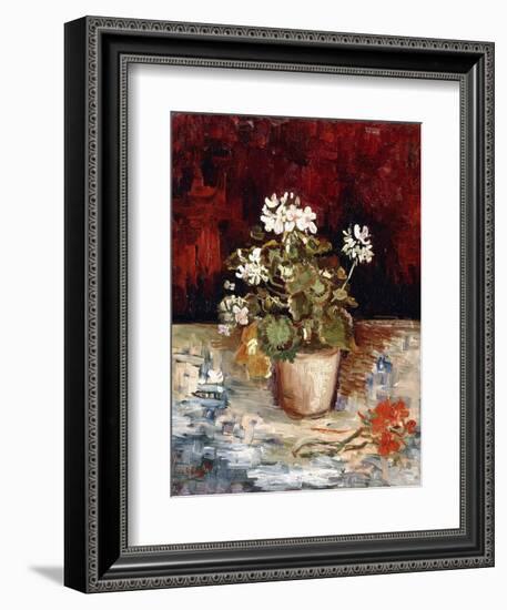 Still-Life Pot of Geraniums, 1886-Vincent van Gogh-Framed Giclee Print