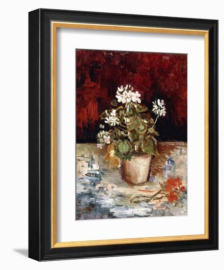 Still-Life Pot of Geraniums, 1886-Vincent van Gogh-Framed Giclee Print