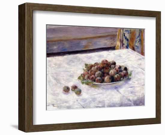 Still Life, Prunes on a Plate, C.1884-Pierre-Auguste Renoir-Framed Giclee Print