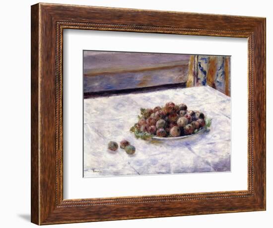 Still Life, Prunes on a Plate, C.1884-Pierre-Auguste Renoir-Framed Giclee Print