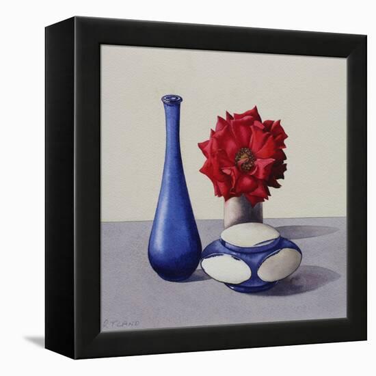 Still Life Red Rose, 2019 (Watercolour on Paper)-Christopher Ryland-Framed Premier Image Canvas