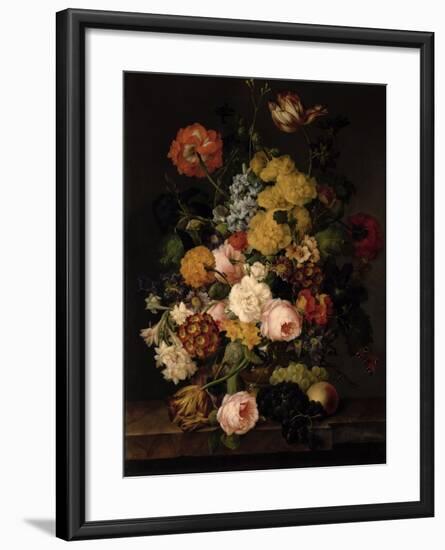 Still Life - Roses, Tulips and Other Flowers-Petter-Framed Giclee Print