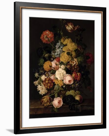 Still Life - Roses, Tulips and Other Flowers-Petter-Framed Giclee Print