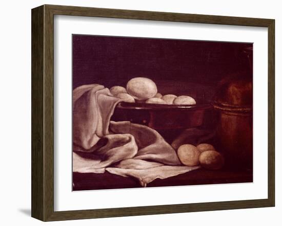 Still Life Showing Brie Cheese-Francois Bonvin-Framed Giclee Print