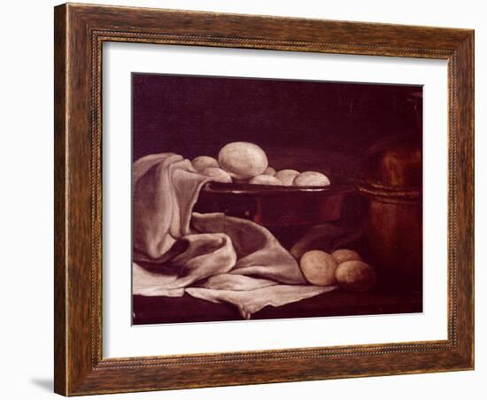 Still Life Showing Brie Cheese-Francois Bonvin-Framed Giclee Print