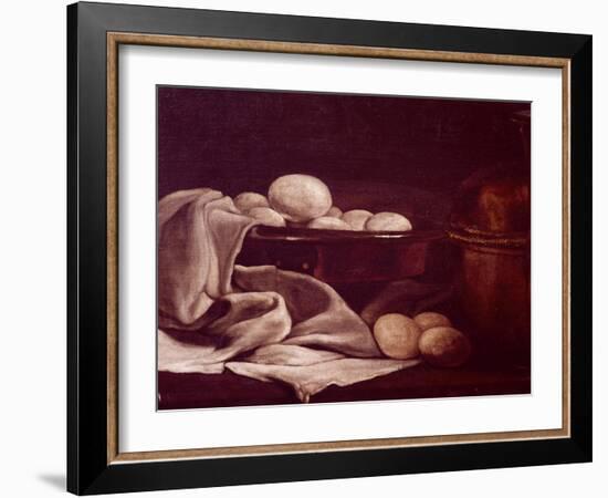 Still Life Showing Brie Cheese-Francois Bonvin-Framed Giclee Print