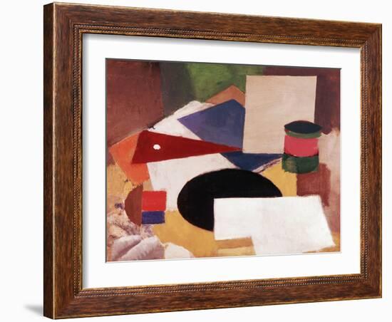 Still Life, Square on a White Background with a Black Disc-Roger de La Fresnaye-Framed Giclee Print