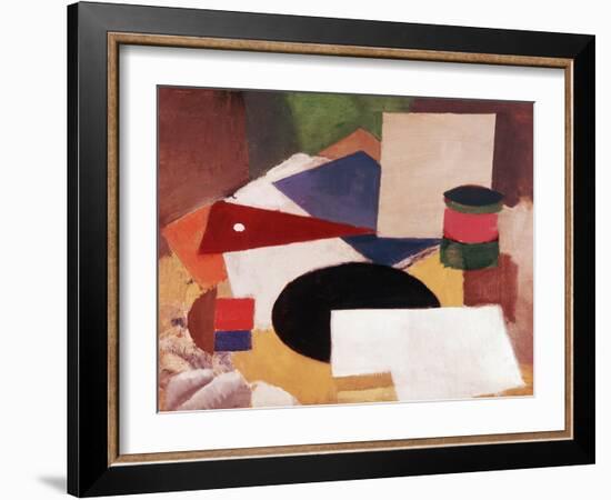 Still Life, Square on a White Background with a Black Disc-Roger de La Fresnaye-Framed Giclee Print