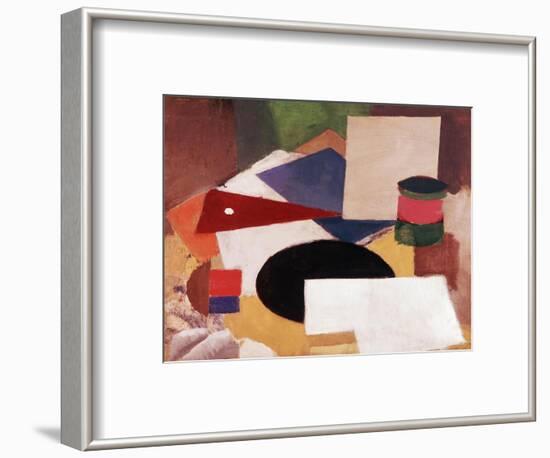 Still Life, Square on a White Background with a Black Disc-Roger de La Fresnaye-Framed Premium Giclee Print