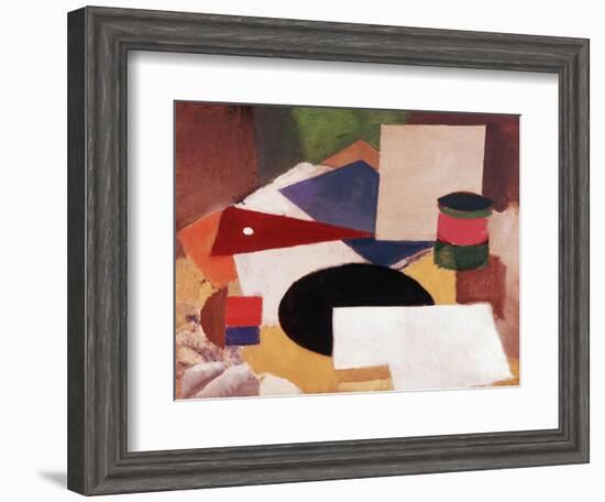 Still Life, Square on a White Background with a Black Disc-Roger de La Fresnaye-Framed Premium Giclee Print