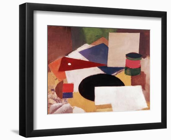 Still Life, Square on a White Background with a Black Disc-Roger de La Fresnaye-Framed Premium Giclee Print