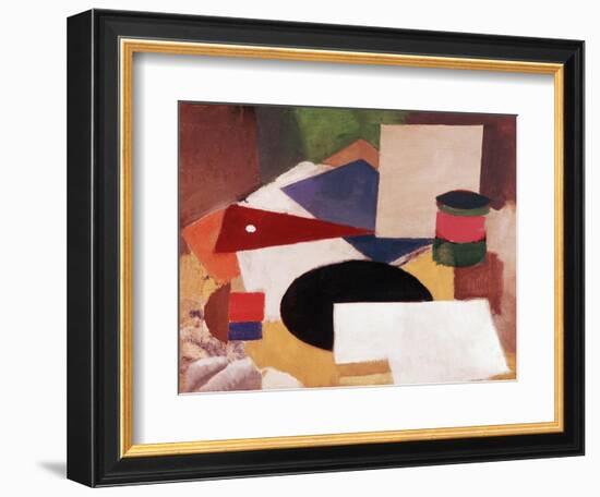 Still Life, Square on a White Background with a Black Disc-Roger de La Fresnaye-Framed Premium Giclee Print