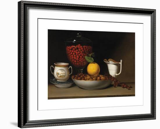 Still Life - Strawberries and Nuts-Raphaelle Peale-Framed Premium Giclee Print