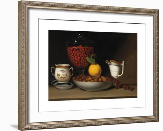Still Life - Strawberries and Nuts-Raphaelle Peale-Framed Premium Giclee Print