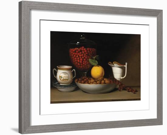 Still Life - Strawberries and Nuts-Raphaelle Peale-Framed Premium Giclee Print