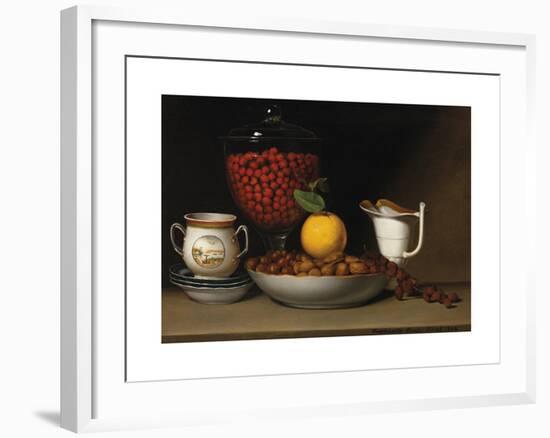 Still Life - Strawberries and Nuts-Raphaelle Peale-Framed Premium Giclee Print