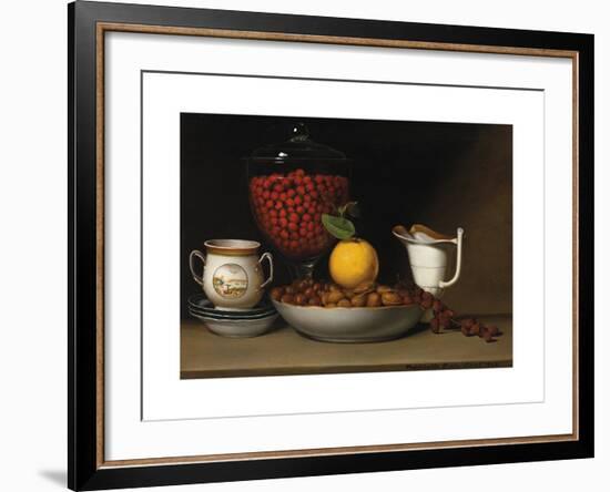 Still Life - Strawberries and Nuts-Raphaelle Peale-Framed Premium Giclee Print