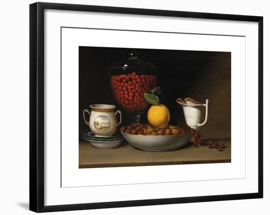 Still Life - Strawberries and Nuts-Raphaelle Peale-Framed Premium Giclee Print