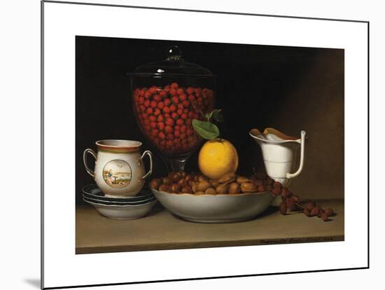 Still Life - Strawberries and Nuts-Raphaelle Peale-Mounted Premium Giclee Print