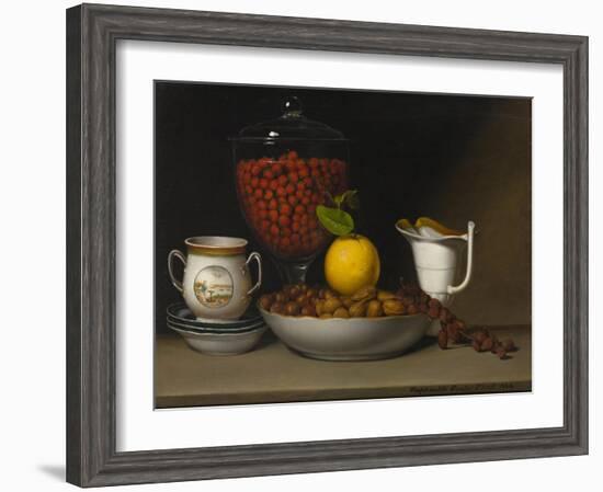 Still Life - Strawberries, Nuts, C.1822-Raphaelle Peale-Framed Giclee Print