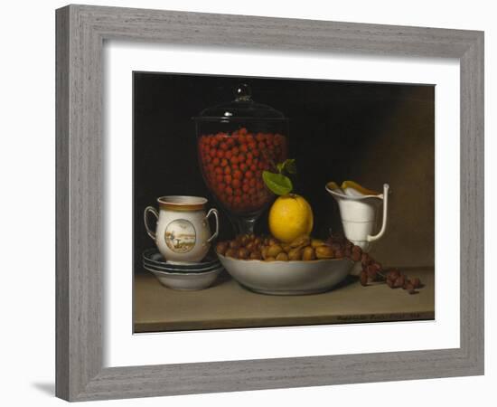 Still Life - Strawberries, Nuts, C.1822-Raphaelle Peale-Framed Giclee Print