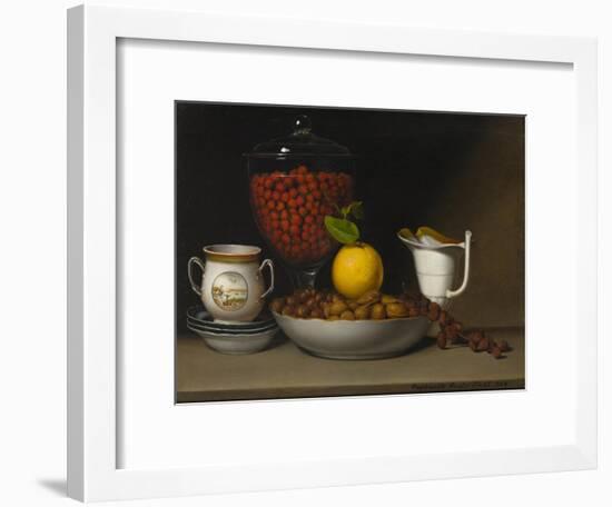 Still Life - Strawberries, Nuts, C.1822-Raphaelle Peale-Framed Giclee Print