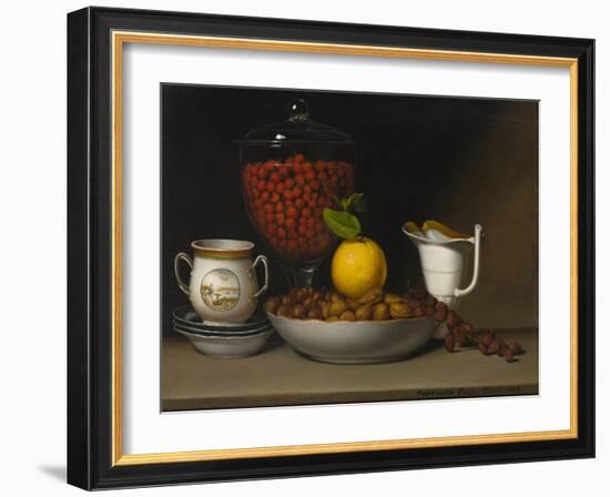 Still Life - Strawberries, Nuts, C.1822-Raphaelle Peale-Framed Giclee Print