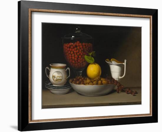 Still Life - Strawberries, Nuts, C.1822-Raphaelle Peale-Framed Giclee Print