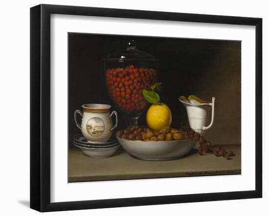 Still Life - Strawberries, Nuts, C.1822-Raphaelle Peale-Framed Giclee Print