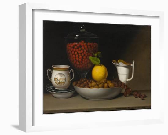 Still Life - Strawberries, Nuts, C.1822-Raphaelle Peale-Framed Giclee Print