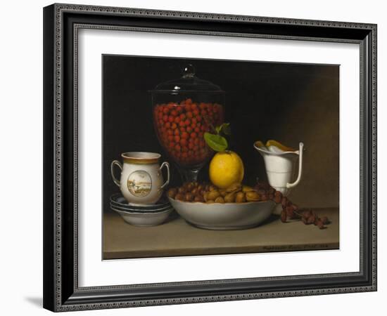 Still Life - Strawberries, Nuts, C.1822-Raphaelle Peale-Framed Giclee Print