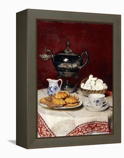Still Life: Tasteful Tea, 1897-Albert Anker-Framed Premier Image Canvas