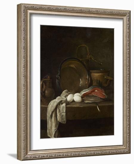 Still Life: the Kitchen Table, C.1755-56-Jean-Baptiste Simeon Chardin-Framed Giclee Print