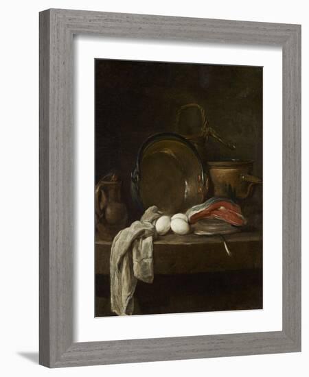 Still Life: the Kitchen Table, C.1755-56-Jean-Baptiste Simeon Chardin-Framed Giclee Print