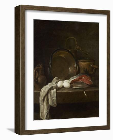 Still Life: the Kitchen Table, C.1755-56-Jean-Baptiste Simeon Chardin-Framed Giclee Print