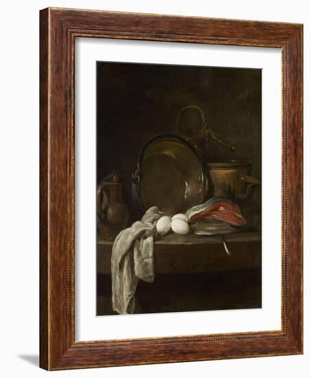 Still Life: the Kitchen Table, C.1755-56-Jean-Baptiste Simeon Chardin-Framed Giclee Print