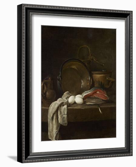 Still Life: the Kitchen Table, C.1755-56-Jean-Baptiste Simeon Chardin-Framed Giclee Print