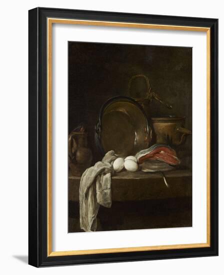 Still Life: the Kitchen Table, C.1755-56-Jean-Baptiste Simeon Chardin-Framed Giclee Print