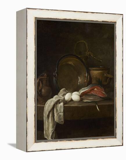 Still Life: the Kitchen Table, C.1755-56-Jean-Baptiste Simeon Chardin-Framed Premier Image Canvas