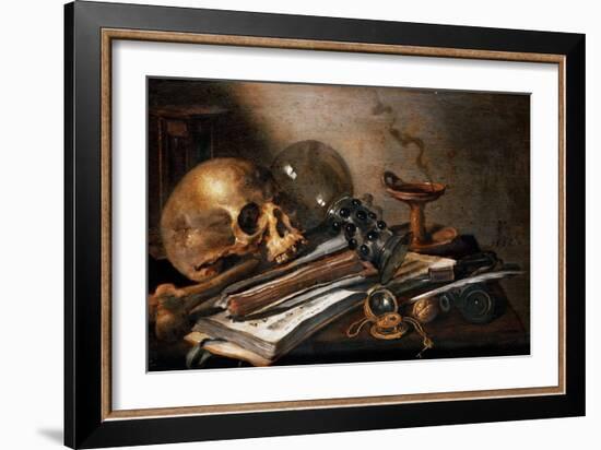 Still Life, Vanity, 1656 (Oil on Wood)-Pieter Claesz-Framed Giclee Print